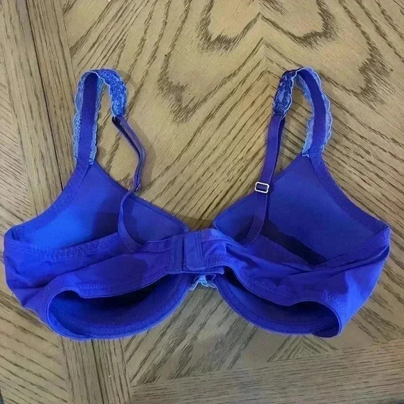 NATORI Pure Luxe Full Fit Bra Purple Contour Underwire Plunge 34DD - Picture 7 of 7